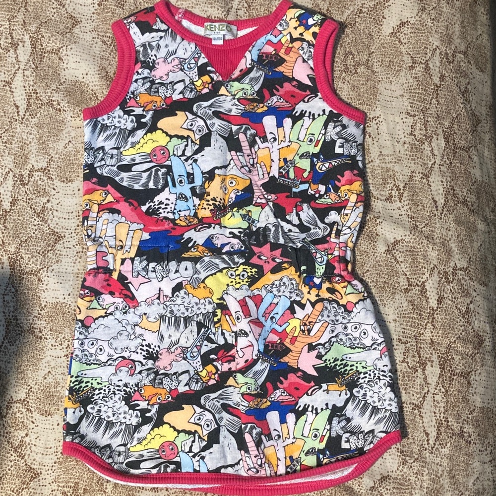 Kenzo Multicolor Graphic Toddler Sleeveless dress - 4A